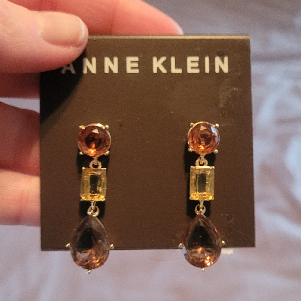 Anne Klein Dangle Jeweled Earrings